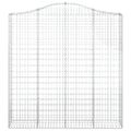 vidaXL Oblúkový gabionový kôš 3 ks 200x30x200/220cm pozinkované železo
