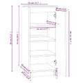 vidaXL Skrinka na topánky 35x35x80 cm masívna borovica