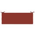 vidaXL Vankúš na lavičku SOEST 100% polyester Červená 120 x 40 x 8 cm