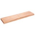 vidaXL Kúpeľňová doska bledohnedá 120x30x(2-6) cm ošetrený masív