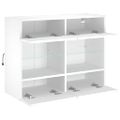 vidaXL TV nástenná skrinka s LED svetlami biela 78,5x30x60,5 cm