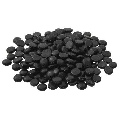 vidaXL Sklenený nugget 17-19 mm Čierna Sklo