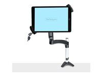 Up to 2kg (4.4lb) - 75x75/100x100 VESA Patterns - Universal Anti-Theft Tablet VESA Mount Clamp - Secure Tablet Mount - Black - Montážna sada (držiak na tablet, závažná doska) - pre tablet - uzamykateľný - plast, oceľ - čierna - veľkosť obrazovky: 7,9" - 12,5" - montáž na rameno, upevniteľné na stojan, inštalácia pomocou držiaka VESA - pre Apple 11-palcový iPad Pro (1. generácia, 2. generácia, 3. generácia)