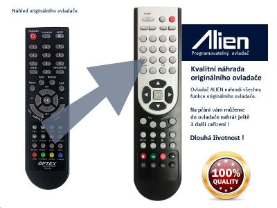 Diaľkový ovládač ALIEN STB Optex ORT 8930-HD