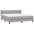 vidaXL Boxspring posteľ s matracom svetlosivá 100x200 cm látka