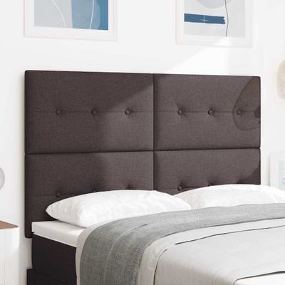 vidaXL Výškovo nastaviteľný čelový panel Tmavohnedá 144 cm látka