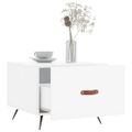 vidaXL Konferenčné stolíky 2 ks lesklé biele 50x50x40 cm kompoz. drevo