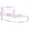 vidaXL Posteľný rám bez matraca hnedý dub 100x200 cm kompozitné drevo