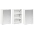 vidaXL Set kabinetov do kúpeľne 3 ks 126 x 16 x 62.5 cm