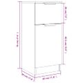 vidaXL Komody 2 ks biele 30x30x70 cm spracované drevo