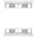 vidaXL TV skrinky 4 ks biele 80x30x30 cm spracované drevo