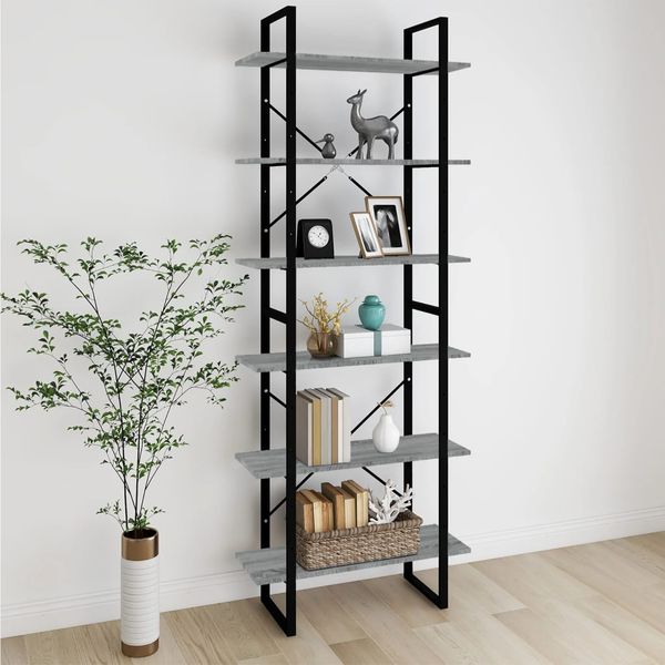 vidaXL Vysoká skrinka sivý dub sonoma 80x30x210 cm spracované drevo