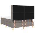 vidaXL Posteľ s pružinovým rámom Sivohnedá 140 x 190 cm látka