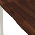 vidaXL 70 x 70 x 75 cm Pevné akáciové drevo Tmavohnedá a biela