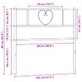 vidaXL Kovové náhradné čelo postele biele 100 cm