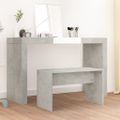 vidaXL Taburetka betónovo-sivá 70x35x45 cm spracované drevo
