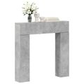 vidaXL Rám krbu Betónovo sivá 102 x 18 x 100,5 cm Kompozitné drevo