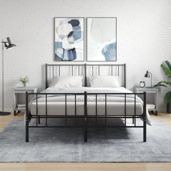 vidaXL Nočné stolíky 2 ks sivý dub sonoma 40x35x50 cm kompozitné drevo