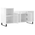 vidaXL TV skrinka lesklá biela 100x35x55 cm spracované drevo