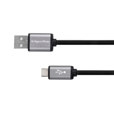 Kábel KRUGER & MATZ KM1240 Basic USB/USB-C 1,8m Black