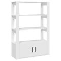 vidaXL Komoda biela 80x30x119,5 cm spracované drevo