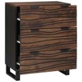 vidaXL Komoda set 2 ks Orech 120 x 33 x 75 cm Masívne mango drevo