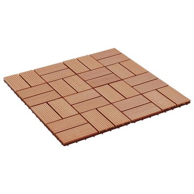 vidaXL Dlažba na terasu 22 pcs Tík 30 x 30 cm drevoplast