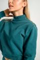 Dámska mikina Essential High-Neck Deep Teal - STRIX, veľkosť S, veľkosť oblečenia S