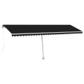 vidaXL Voľne stojaca ručne zaťahovacia markíza 600x350 cm, antracitová