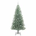 vidaXL Umelý vianočný stromček, snehom obalený, s LED svetlom 240 cm