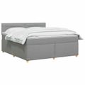 vidaXL Posteľ boxspring s matracom Svetlosivá 140 x 200 cm Látka