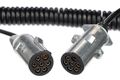 Propojovací spirálový kábel 7pin typ N TRAILER CABLE 13, kovová zástrčka, 24V, 3,5 m SIXTOL