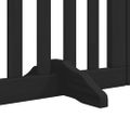 vidaXL Brána pre psa dvere sklad. 6-panel. čierna 300cm topoľové drevo