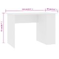 vidaXL Stôl biely 110x60x73 cm drevotrieska