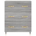 vidaXL Vysoká skrinka sivý dub sonoma 69,5x34x180 cm spracované drevo