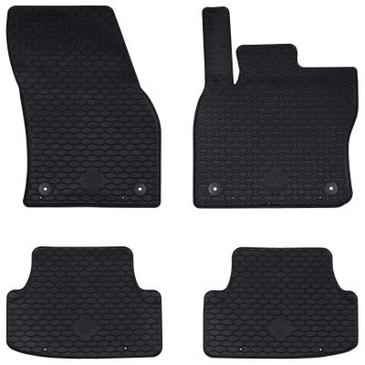 vidaXL Autokoberec 4 pcs Čierna vhodné pre Seat ATECA 2016- Guma