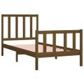 vidaXL Posteľný rám medový drevený masív 75x190cm malé jednolôžko