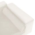 vidaXL Pohovka pre psa, krémová 81x43x31 cm, plyš a umelá koža