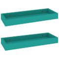 vidaXL Terasové nástenné police 2 ks modré 40x15x4 cm MDF