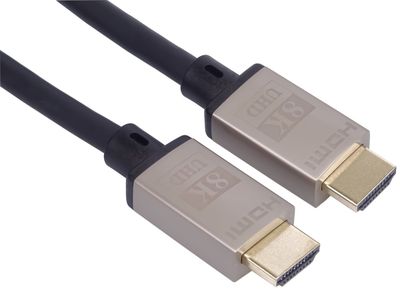 PremiumCord HDMI 2.1 High Speed + Ethernet kábel 8K @ 60Hz, pozlátené 1m