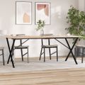 vidaXL Jedálenský stolík v tvare X 200x100x75 cm borovica a oceľ