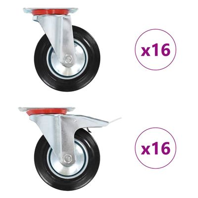 vidaXL Otočné kolieska 32 ks, 160 mm