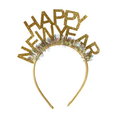 Čelenka Happy New Year zlatá