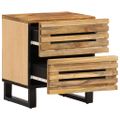 vidaXL Nočný stolík 40x34x46 cm surové masívne mango