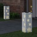 vidaXL Solárne LED svetlo na chodník 2 ks Teplá biela 18 x 18 x 50 cm
