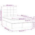 vidaXL Posteľný rám boxsping s matracom tmavomodrý 120x200 cm zamat