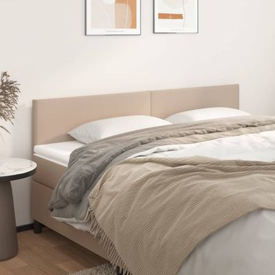 vidaXL Čelá postelí kapučínové 160x5x78/88 cm umelá koža