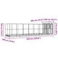 vidaXL Voliéra s nadstavcom strieborná 830x203x216 cm oceľ