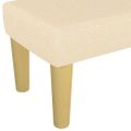 vidaXL | lavička | Krémová 100 x 30 x 30 cm látka