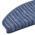 vidaXL Samolepiace schodové rohože 15 ks 65 x 21 x 4 cm Non-Slip Modrá